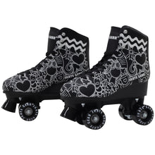 Load image into Gallery viewer, SKATE GEAR Indoor 95A Wheels Quad Roller Skate - Graphic Black