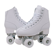 Load image into Gallery viewer, SKATE GEAR Outdoor 83A Wheels Quad Roller Skate - Classic White
