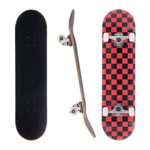 Load image into Gallery viewer, AWAKEN 8.0 Inch Complete Skateboard Red Checker