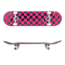 Load image into Gallery viewer, AWAKEN 8.0 Inch Complete Skateboard Pink Checker