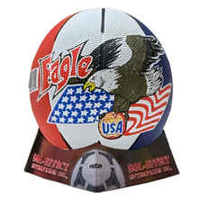 Load image into Gallery viewer, VIGOR Size 3 Red/White/Blue Rubber Basketball "Eagle with flag"
