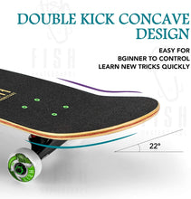 Load image into Gallery viewer, FISH SKATEBOARDS 8.0 Inch Complete Skateboard Diamond Green