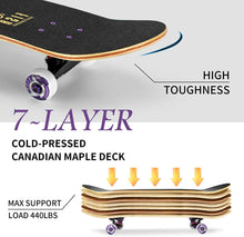 Load image into Gallery viewer, FISH SKATEBOARDS 8.0 Inch Complete Skateboard SKY PURPLE