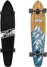 Load image into Gallery viewer, FISH 44 Inch Kick Tail Bamboo Longboard Cruiser - Grey
