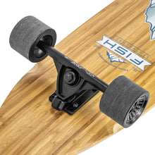 Load image into Gallery viewer, FISH 44 Inch Kick Tail Bamboo Longboard Cruiser - Grey