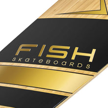 Load image into Gallery viewer, FISH 44 Inch Kick Tail Bamboo Longboard Cruiser - Golden