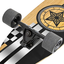 Load image into Gallery viewer, FISH 44 Inch Kick Tail Bamboo Longboard Cruiser - Silver