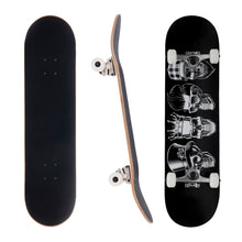 Load image into Gallery viewer, 3whys 8.0 Inch Complete Skateboard Bad Skulls