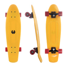 Load image into Gallery viewer, REKON 28 Inches Yellow Deck Red Wheels Plastic Cruiser
