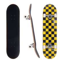 Load image into Gallery viewer, BLANK 8.0 Inch Complete Skateboard Yellow Checker