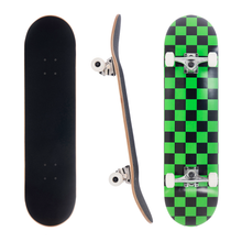 Load image into Gallery viewer, BLANK 8.0 Inch Complete Skateboard Green Checker