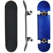 Load image into Gallery viewer, BLANK 8.5 Inch 60mm Wheels Complete Skateboard Stained Blue