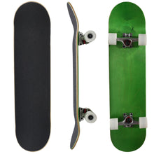 Load image into Gallery viewer, BLANK 8.5 Inch 60mm Wheels Complete Skateboard Stained Green