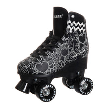 Load image into Gallery viewer, SKATE GEAR Indoor 95A Wheels Quad Roller Skate - Graphic Black