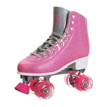 Load image into Gallery viewer, SKATE GEAR Outdoor 83A Wheels Quad Roller Skate - Glitter Pink