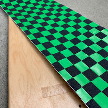 Load image into Gallery viewer, BLANK 9 x 33 Inches No Grain Green Checker Skateboard Grip Tape