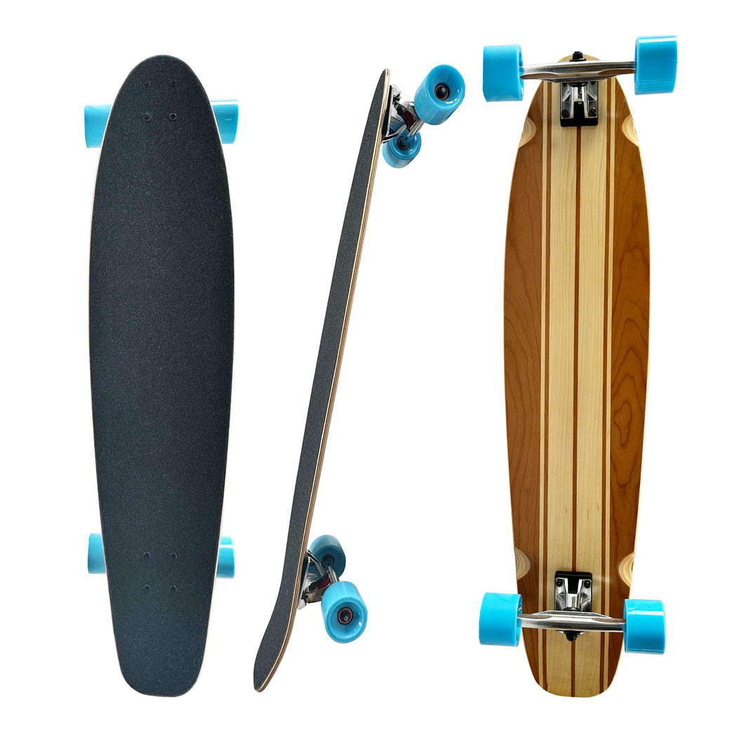 BLANK 40 Kicktail Complete Longboard Cherry Wood Bottom