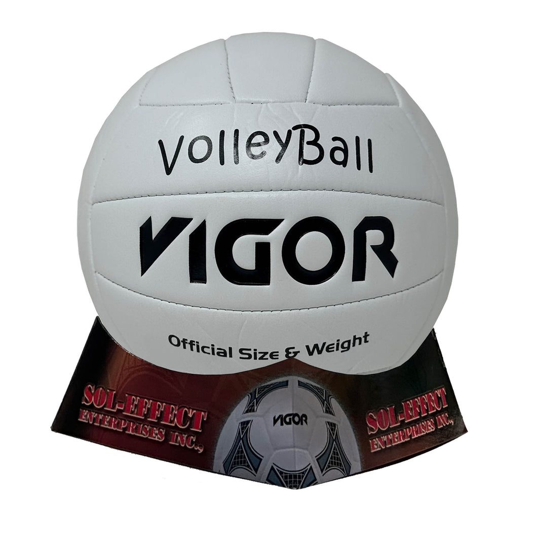 VIGOR Size 5 White TPU Volleyball With Engrave Logo