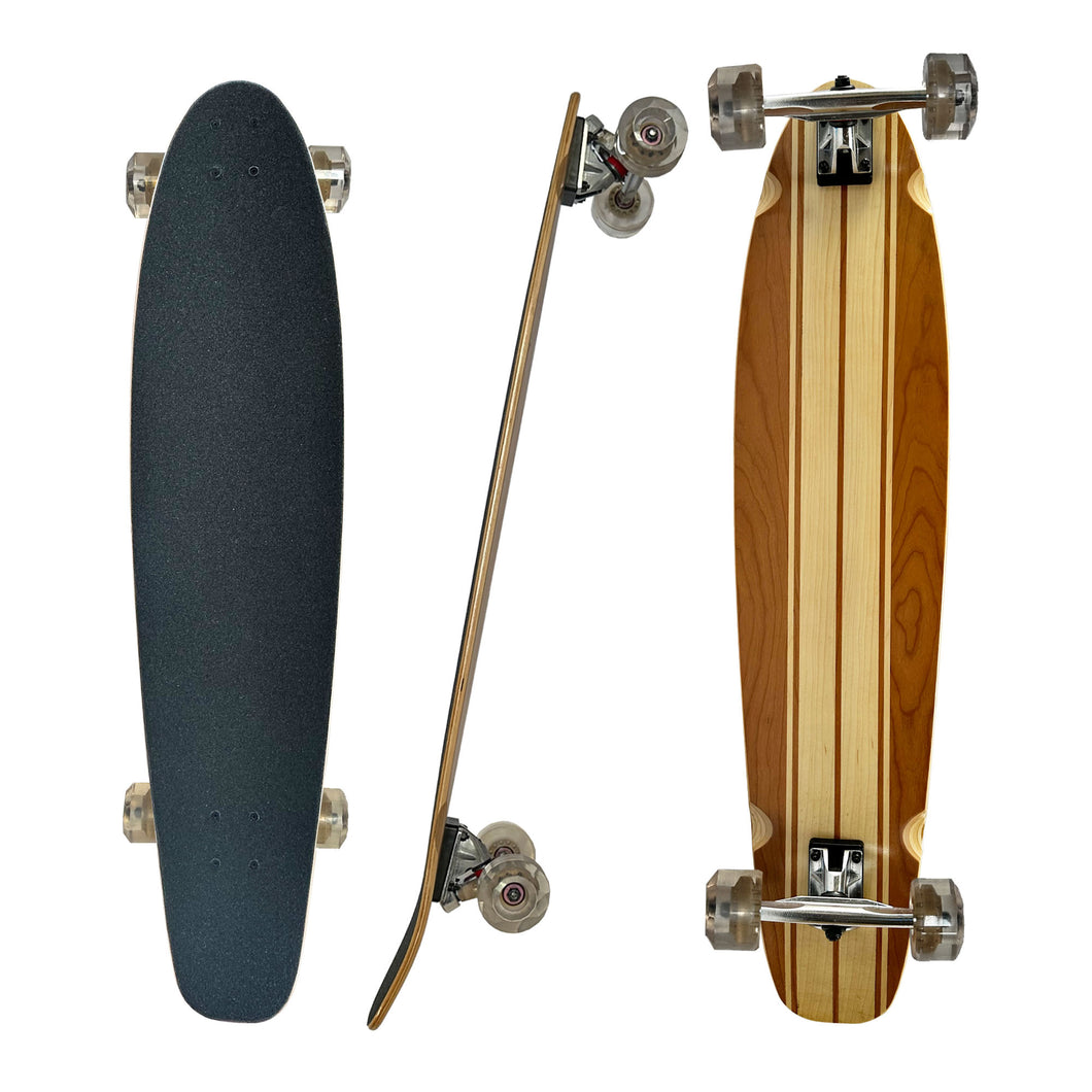 BLANK 40 Kicktail Complete Longboard Cherry Wood Bottom