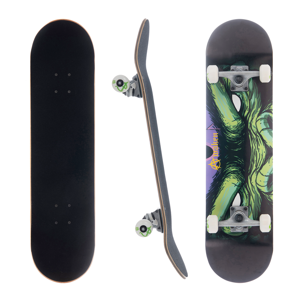 AWAKEN 8.0 Inch Complete Skateboard Green Monster