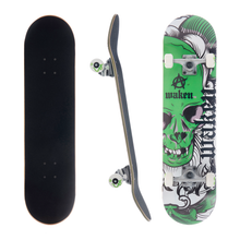 Load image into Gallery viewer, AWAKEN 8.0 Inch Complete Skateboard Green Skull
