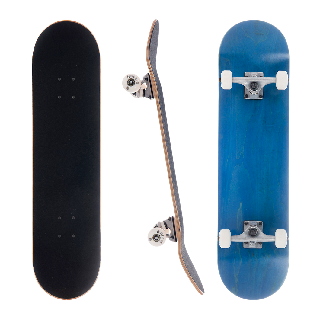 AWAKEN 8.0 Inch Complete Skateboard Stained Blue