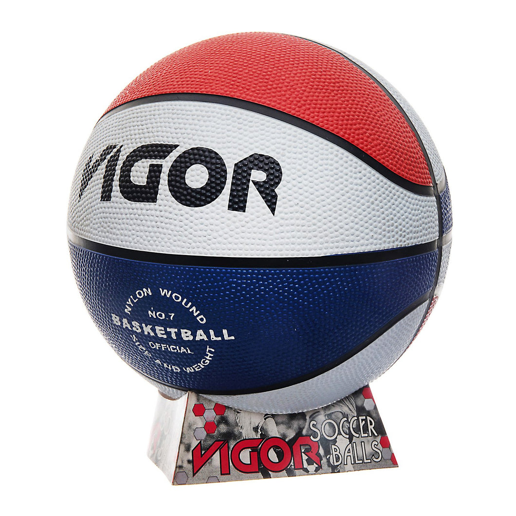 VIGOR Size 7 Red/White/Blue Rubber Basketball