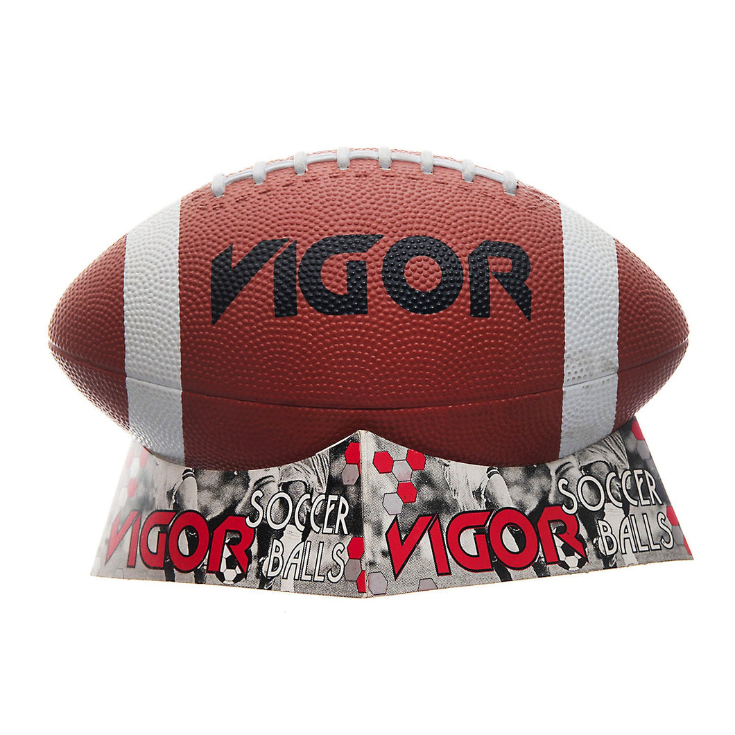 VIGOR Size 2 Brown White Rubber Mini Football