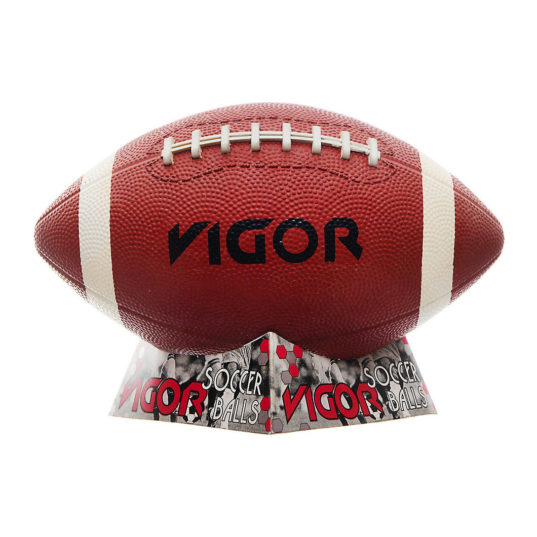 VIGOR Size 5 Brown White Rubber Fottball