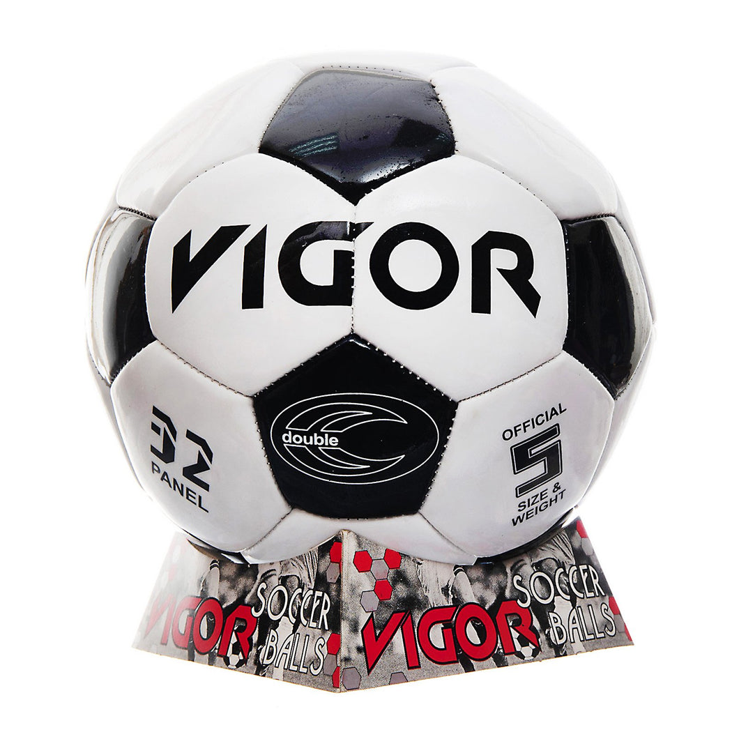 VIGOR Size 5 Soccer Ball | Basic Black White