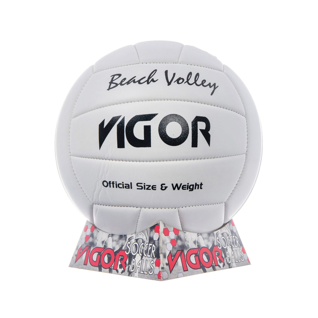 VIGOR Size 5 White TPU Volleyball With printed Logo