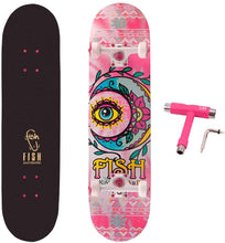 Load image into Gallery viewer, FISH SKATEBOARDS 8.0 Inch Complete Skateboard PRETTY PINK
