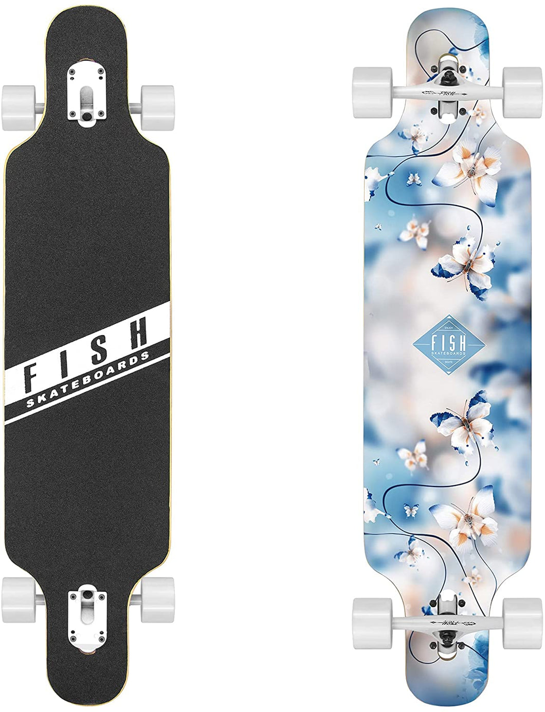 FISH 41 Inch Complete Longboard Butterfly