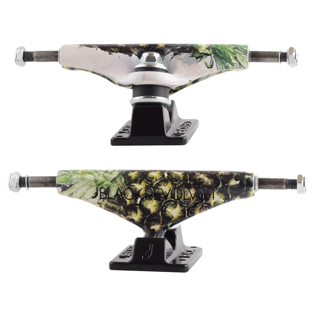 BLACK REVOLVER 5.35 Skateboard Trucks PINEAPPLE (PAIR)