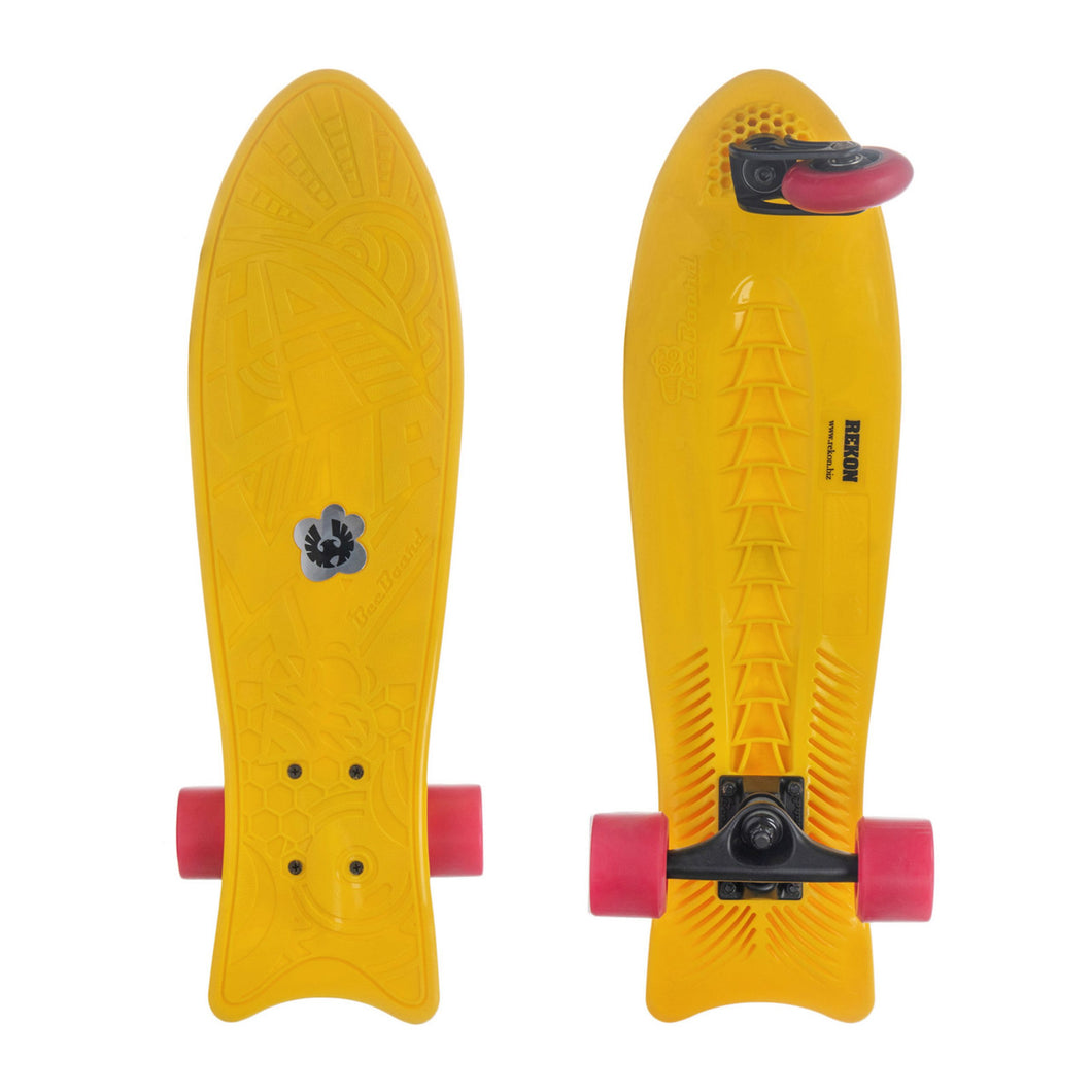 REKON 23.5 x 7 Inch Yellow PlasticSurf Skateboard