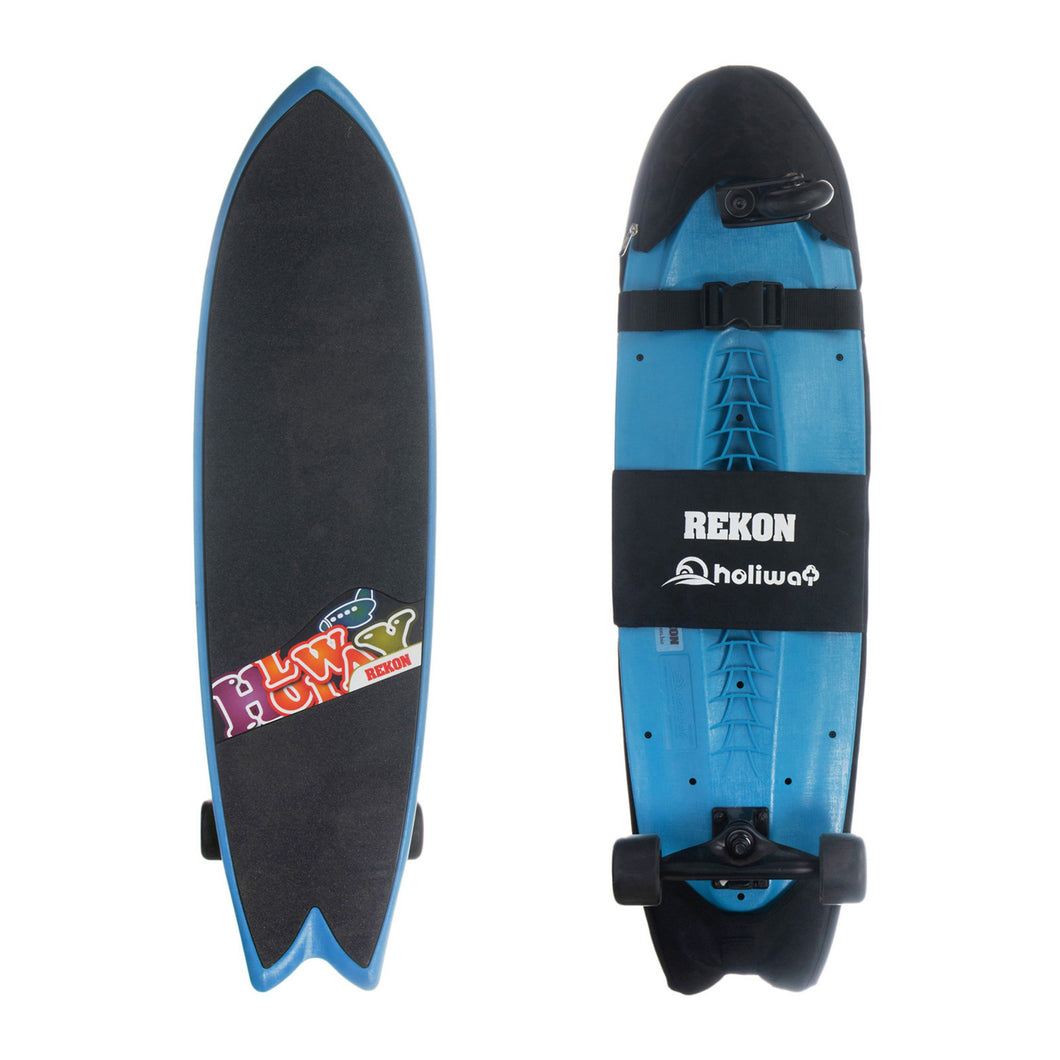 REKON 35.5 x 9.5 Inch Blue PlasticSurf Skateboard