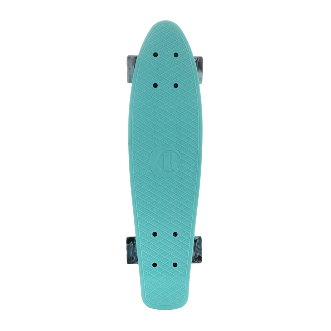 BLANK 22 Inches  Blue Swirl Wheels Plastic Cruiser