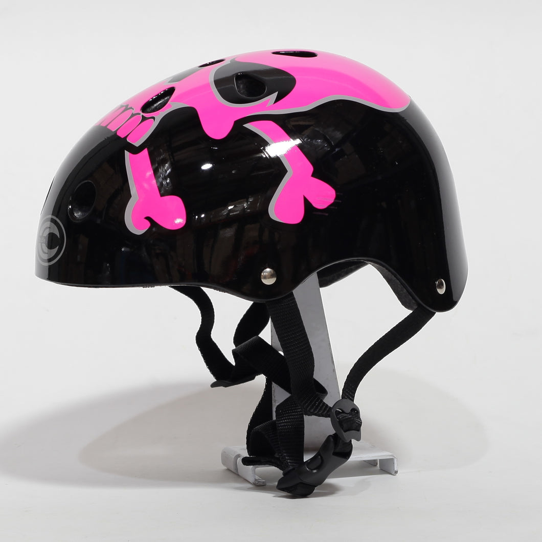 DOUBLE CPSC Skate Multisport Helmet Pink Skull