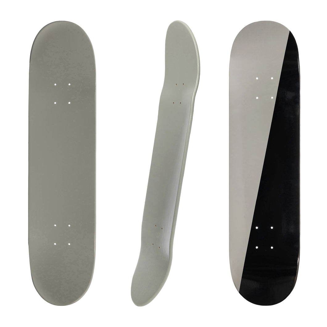 TURBO 7.5 Inch Canadian Maple Black Gray Skateboard Deck