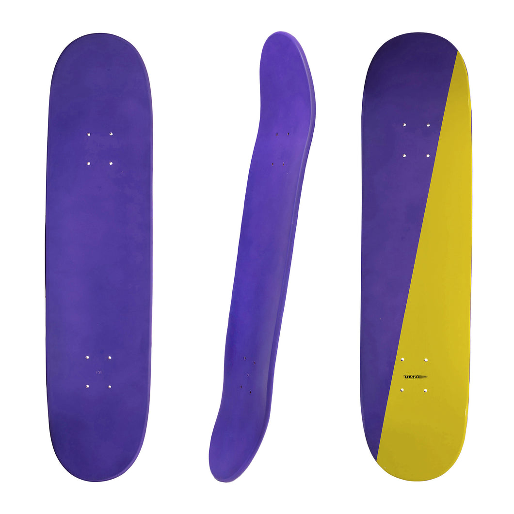 TURBO 7.5 Inch Canadian Maple Purple Yellow Skateboard Deck